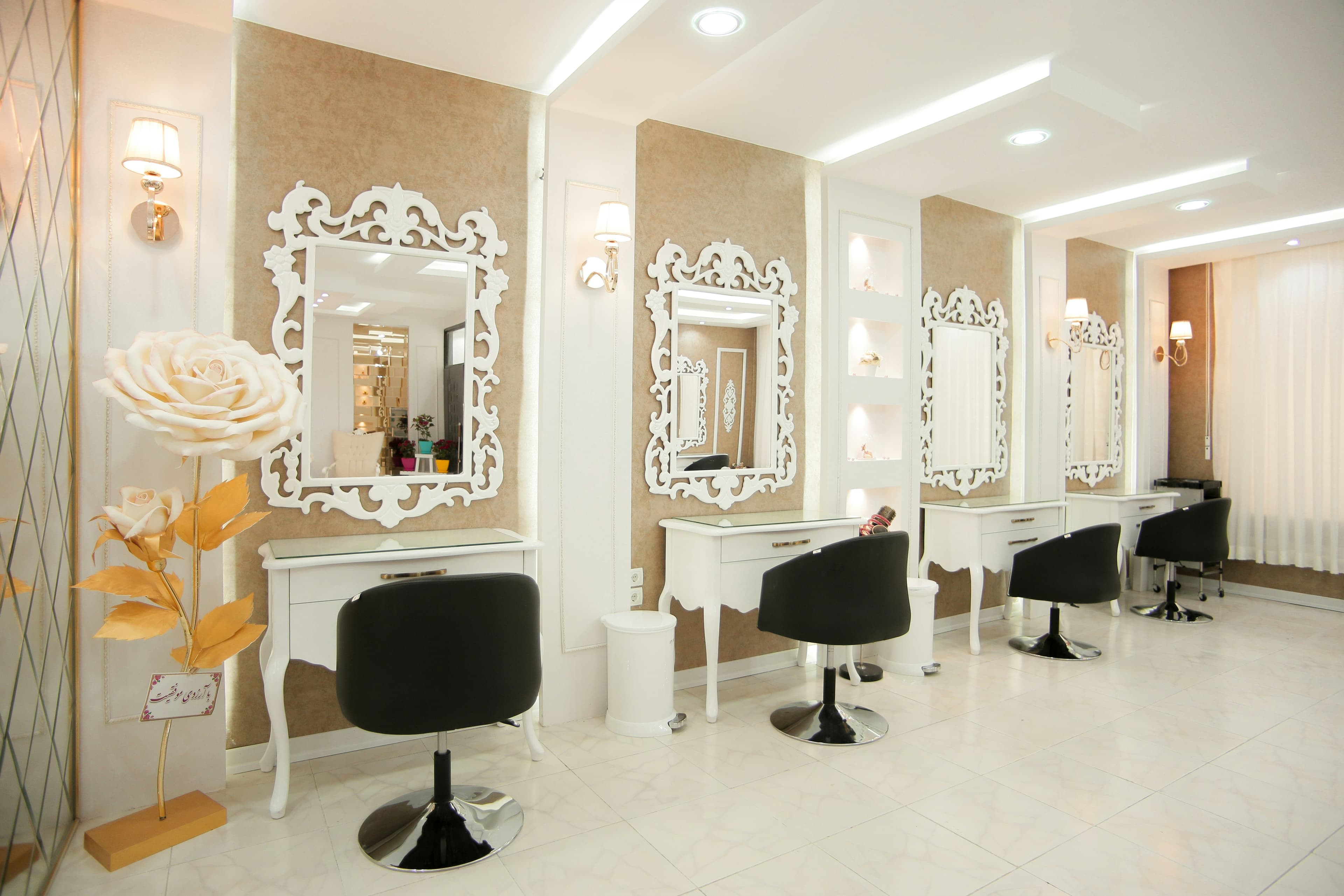 The warm, light-filled Atelier Lune salon