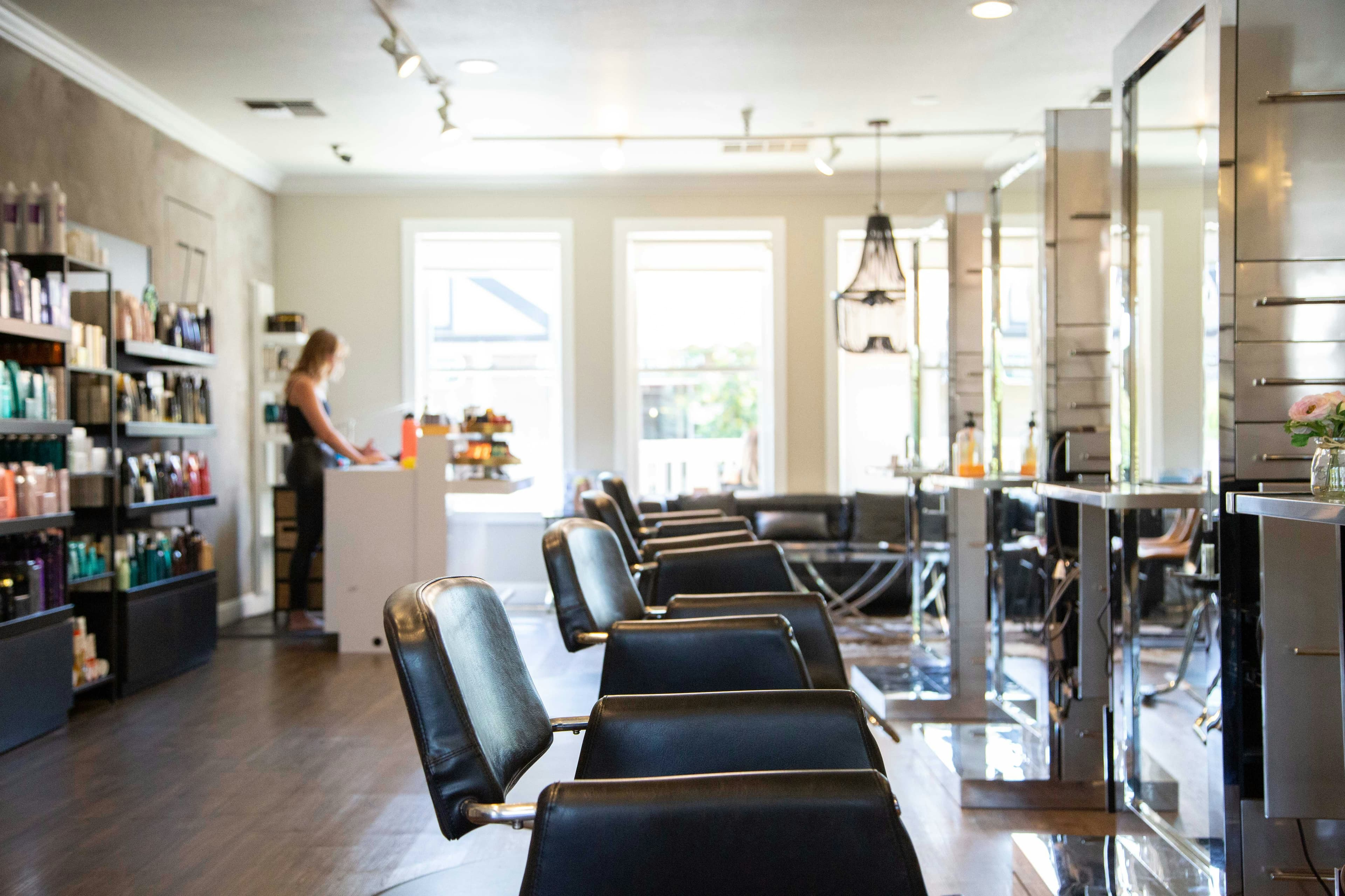 Stylist at work in the salon